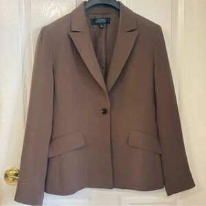 Kasper Women's Chocolate Brown Single-Breasted Blazer